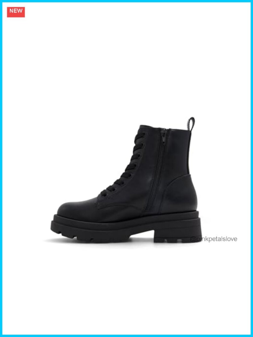 Vegan Ankle Booties Block Heel Zipper Combat Round Toe Fall Shoes